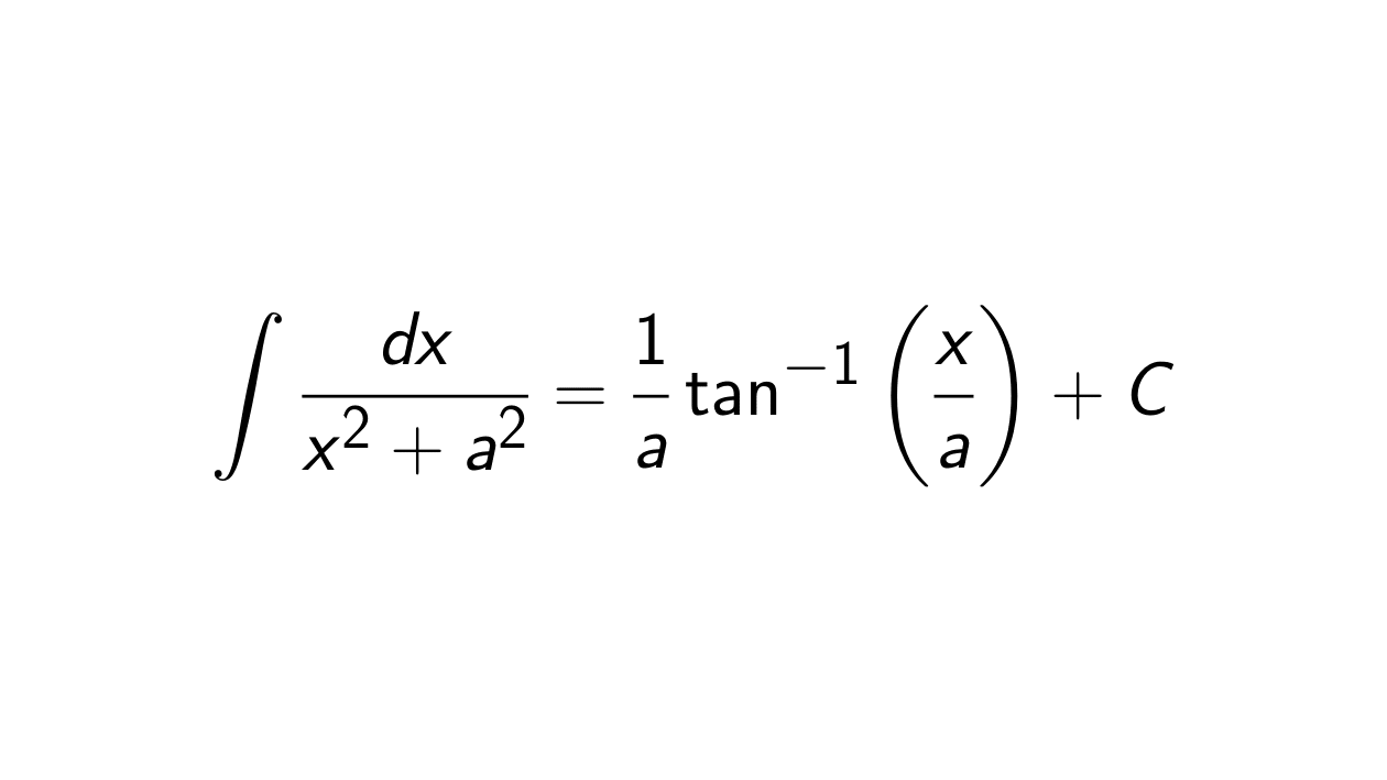 Read more about the article Integral of 1/(x^2 + a^2)